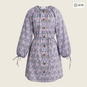 🆕️ J. Crew Button-front cotton dress in Liberty® Club Nouveau floral in medium